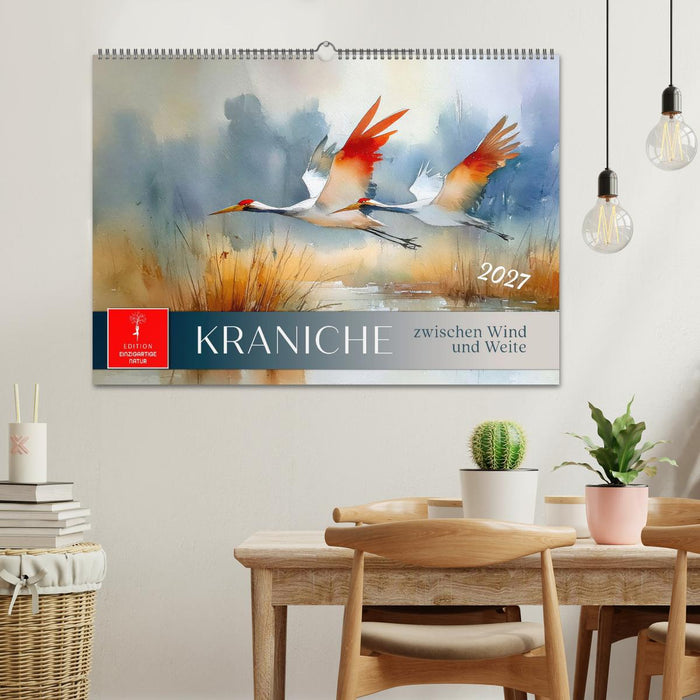 Kraniche zwischen Wind und Weite (CALVENDO Wandkalender 2027)