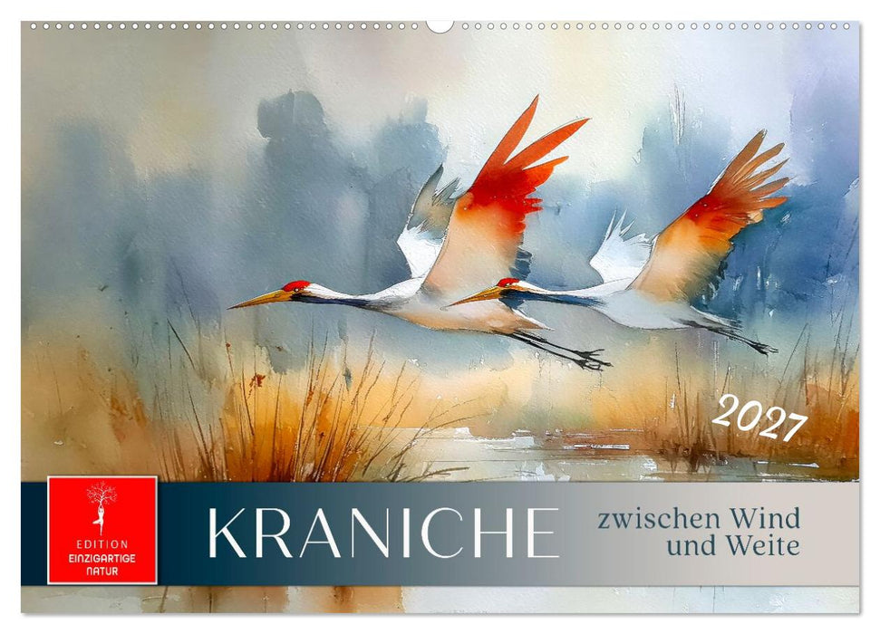 Kraniche zwischen Wind und Weite (CALVENDO Wandkalender 2027)