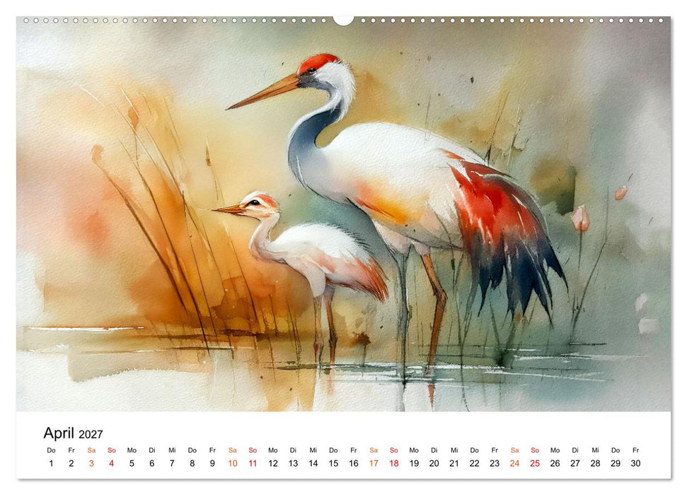 Kraniche zwischen Wind und Weite (CALVENDO Wandkalender 2027)
