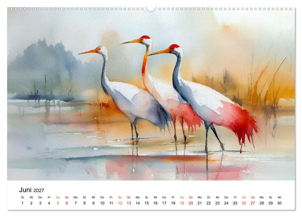 Kraniche zwischen Wind und Weite (CALVENDO Wandkalender 2027)
