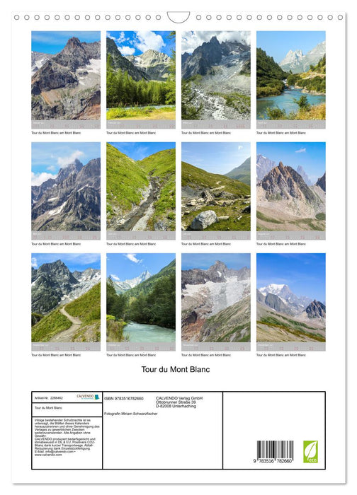 Tour du Mont Blanc (CALVENDO Wandkalender 2027)