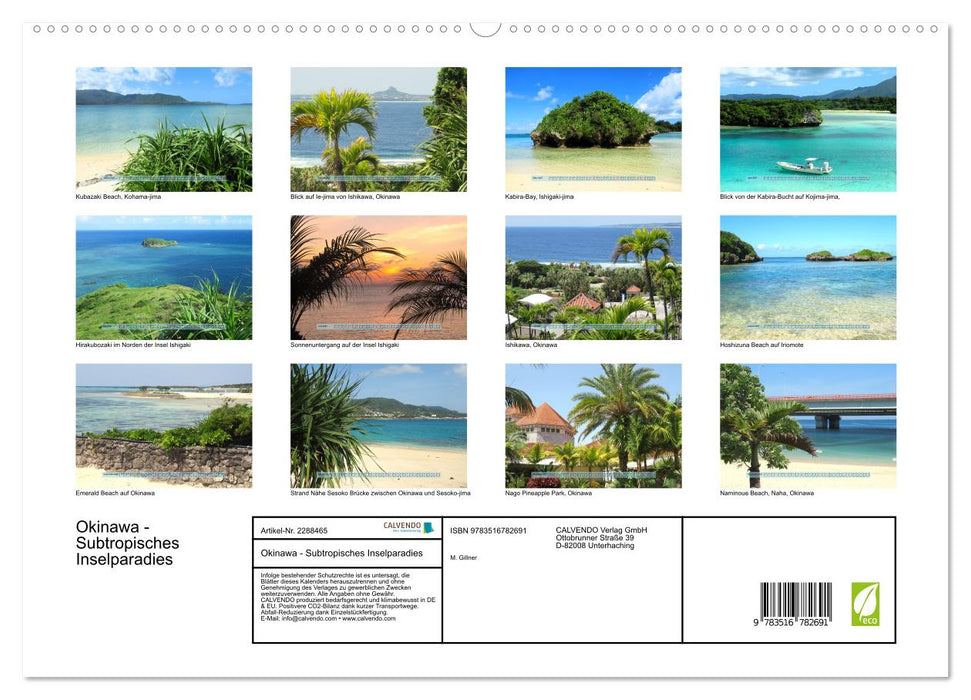 Okinawa - Subtropisches Inselparadies (CALVENDO Premium Wandkalender 2027)