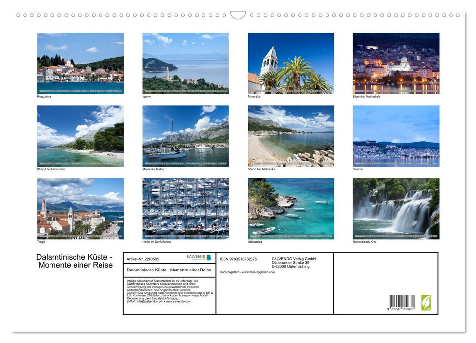 Dalamtinische Küste - Momente einer Reise (CALVENDO Wandkalender 2027)