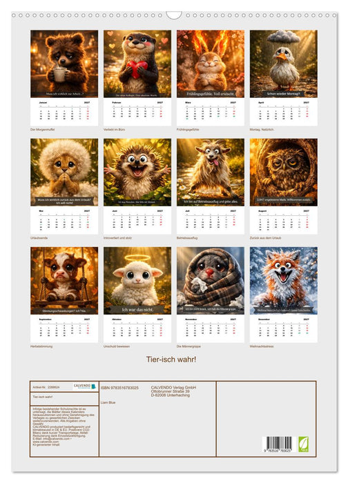 Tier-isch wahr! (CALVENDO Wandkalender 2027)