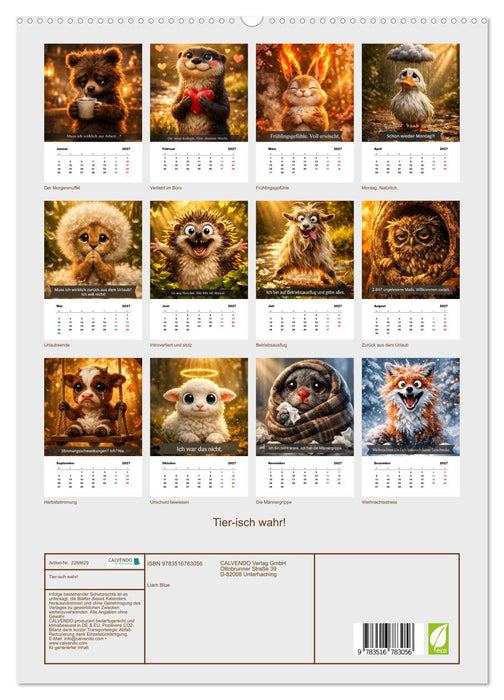 Tier-isch wahr! (CALVENDO Premium Wandkalender 2027)