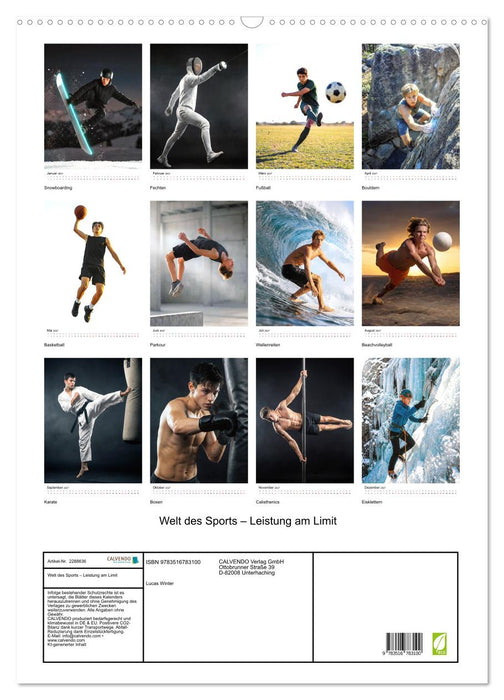 Welt des Sports – Leistung am Limit (CALVENDO Wandkalender 2027)