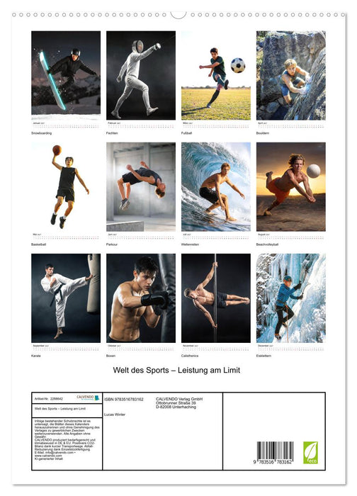 Welt des Sports – Leistung am Limit (CALVENDO Premium Wandkalender 2027)