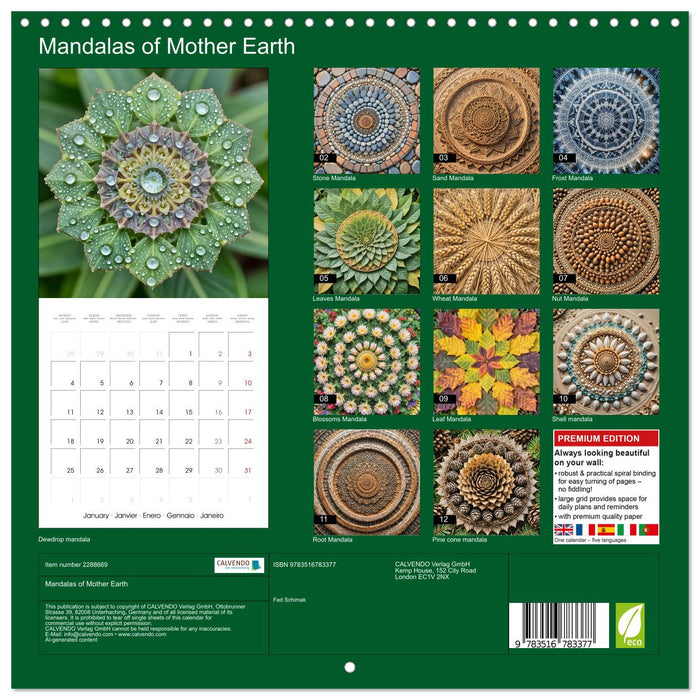 Mandalas of Mother Earth (CALVENDO Monthly Calendar 2027)
