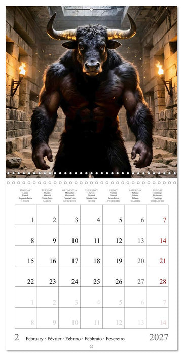 AI heroes, gods and creatures of Greek mythology (CALVENDO Monthly Calendar 2027)