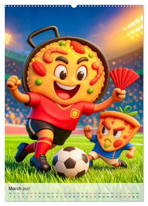 Funny Food Football - Creative Sports Characters (CALVENDO Monthly Calendar 2027)