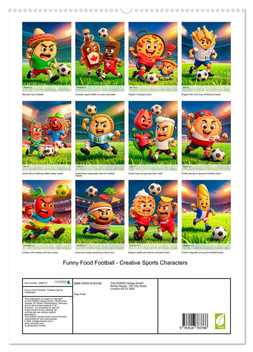 Funny Food Football - Creative Sports Characters (CALVENDO Premium-Calendar 2027)