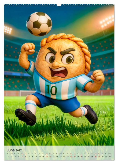 Funny Food Football - Creative Sports Characters (CALVENDO Premium-Calendar 2027)
