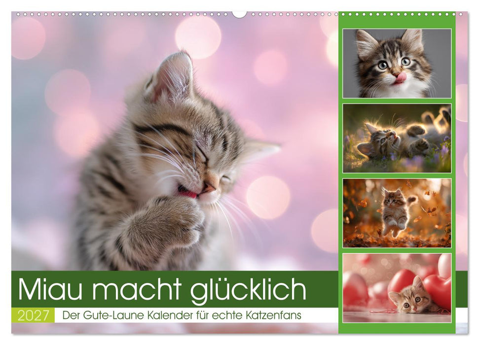 Miau macht glücklich (CALVENDO Wandkalender 2027)