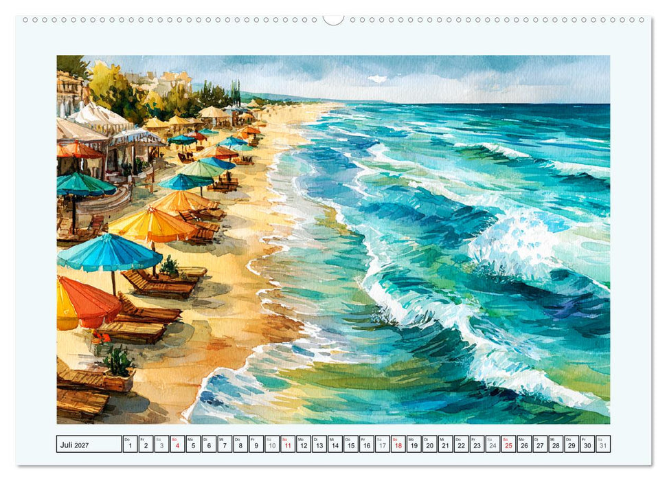 Bulgarien. Künstlerische Aquarelle zwischen Altstadt und Meer (CALVENDO Premium Wandkalender 2027)