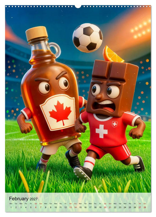 Funny Food Football - Creative Sports Characters (CALVENDO Premium-Calendar 2027)