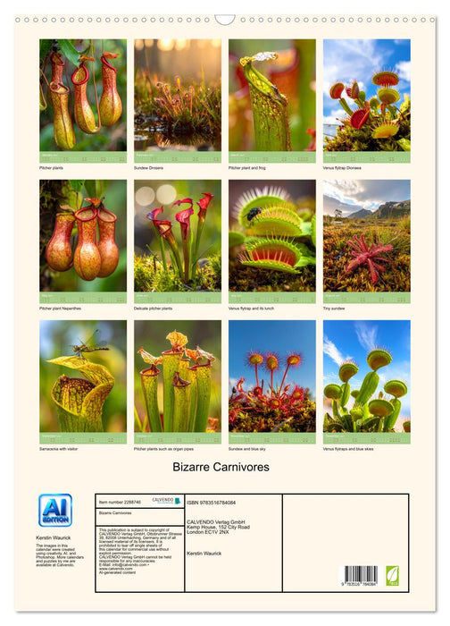 Bizarre Carnivores (CALVENDO Monthly Calendar 2027)