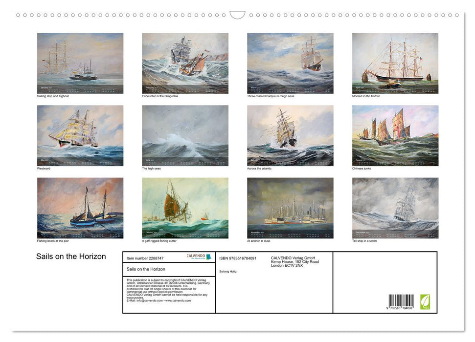 Sails on the Horizon (CALVENDO Monthly Calendar 2027)