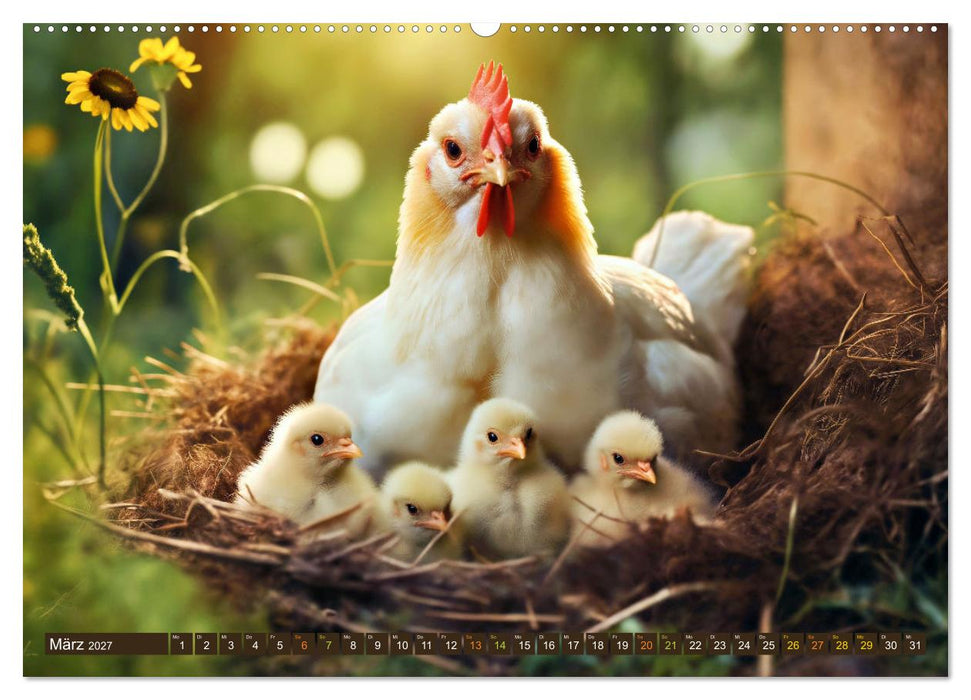 Tierkinder der Lüfte - Vogelwelt (CALVENDO Premium Wandkalender 2027)