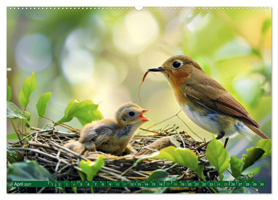 Tierkinder der Lüfte - Vogelwelt (CALVENDO Premium Wandkalender 2027)