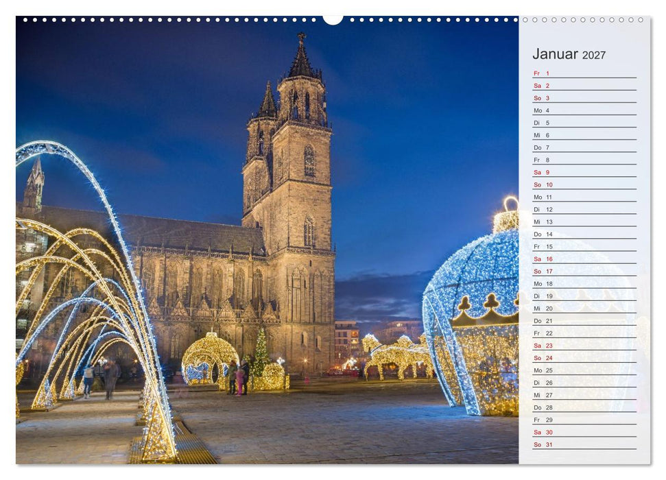 Magdeburg an der Elbe - Der Planer (CALVENDO Premium Wandkalender 2027)
