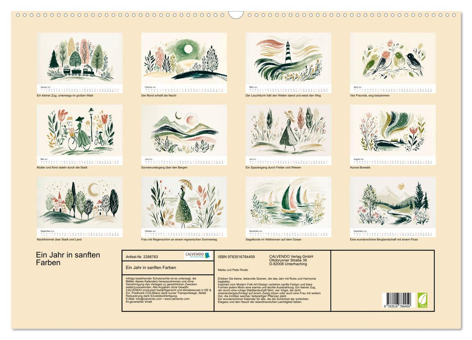 Ein Jahr in sanften Farben (CALVENDO Wandkalender 2027)