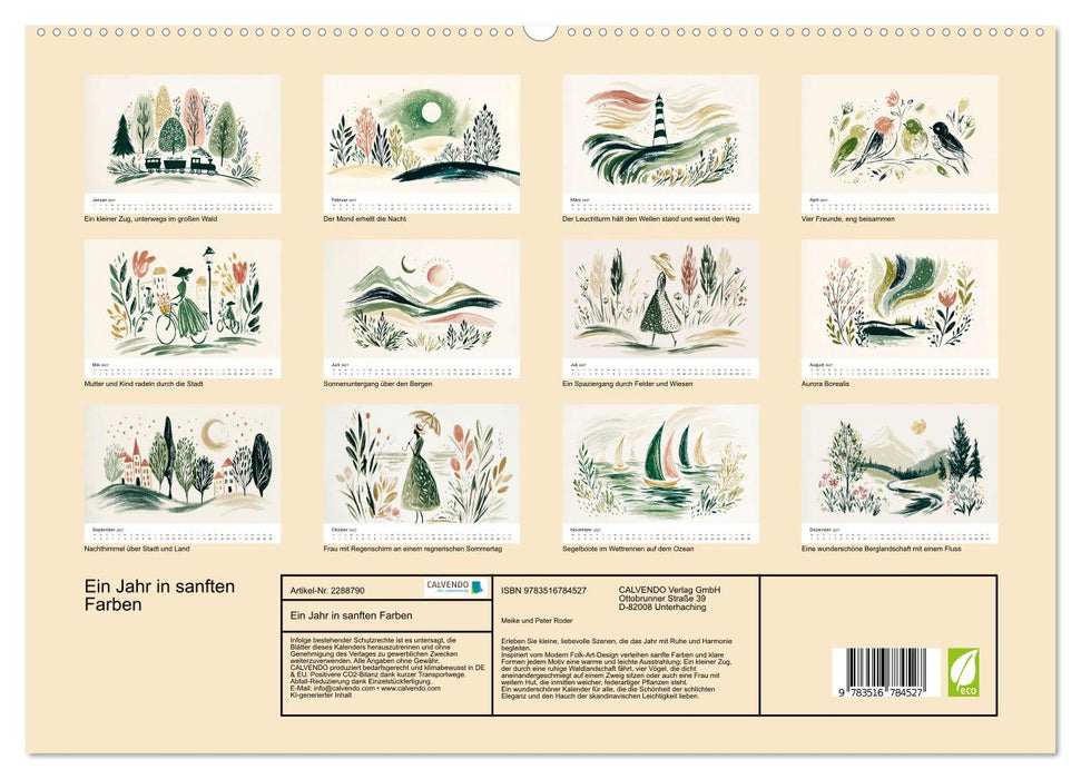Ein Jahr in sanften Farben (CALVENDO Premium Wandkalender 2027)