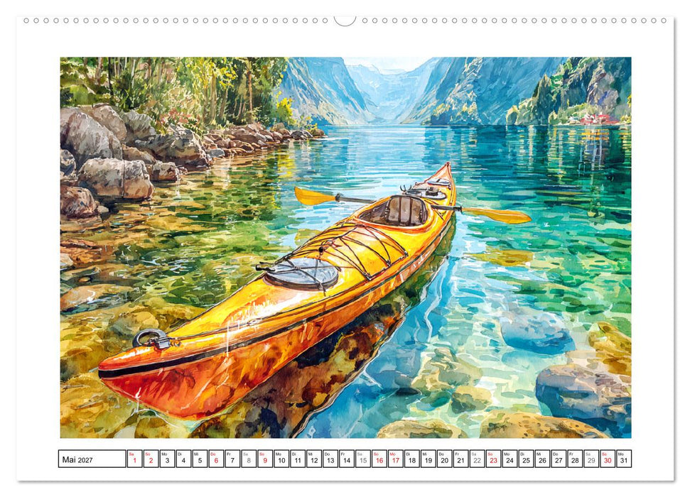 Norwegen. Künstlerische Aquarelle aus dem hohen Norden (CALVENDO Premium Wandkalender 2027)