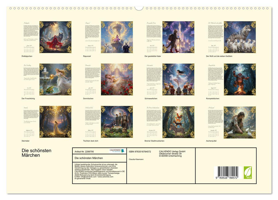 Die schönsten Märchen (CALVENDO Premium Wandkalender 2027)