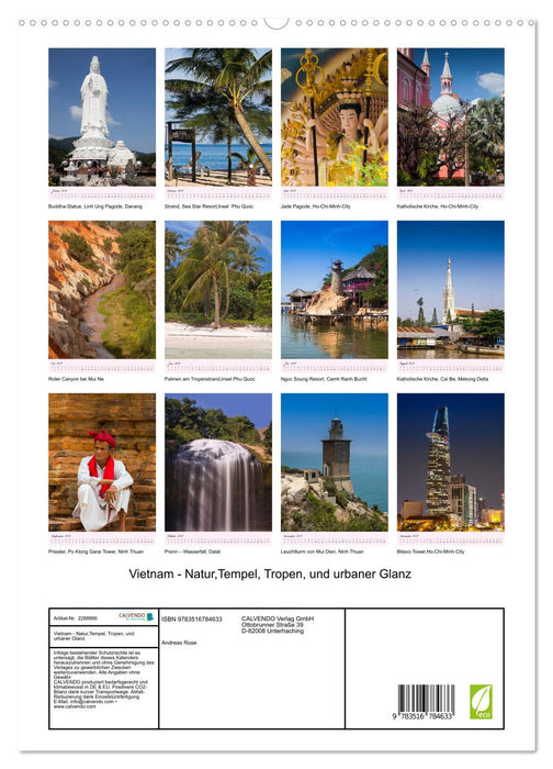 Vietnam - Natur,Tempel, Tropen, und urbaner Glanz (CALVENDO Premium Wandkalender 2027)