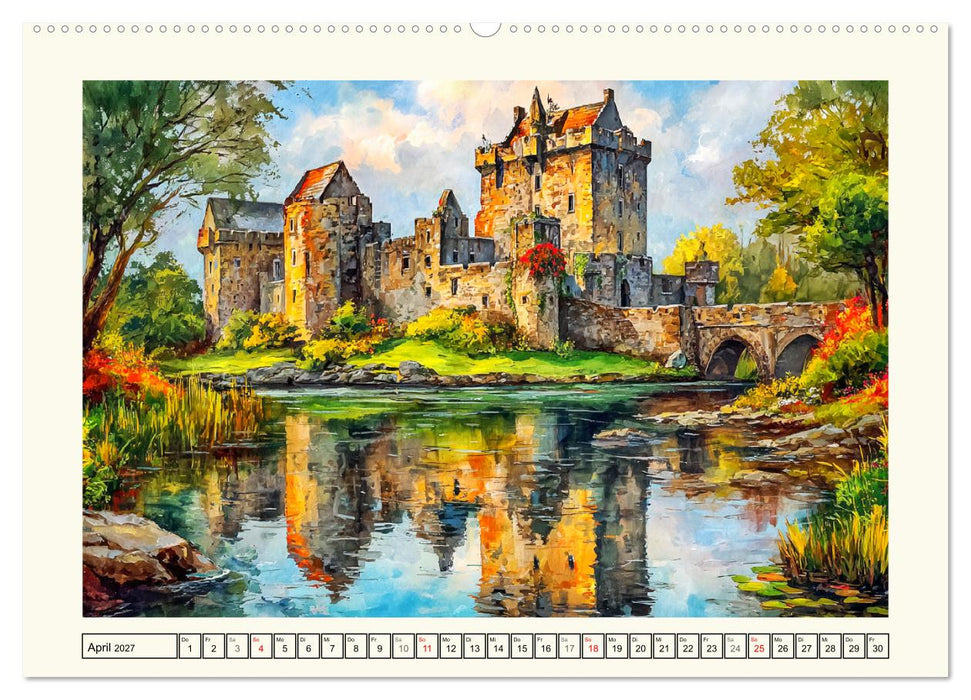 Irland. Künstlerische Aquarelle zwischen Küste und Hochland (CALVENDO Wandkalender 2027)