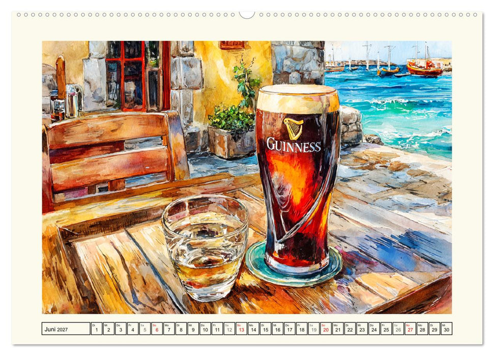 Irland. Künstlerische Aquarelle zwischen Küste und Hochland (CALVENDO Wandkalender 2027)