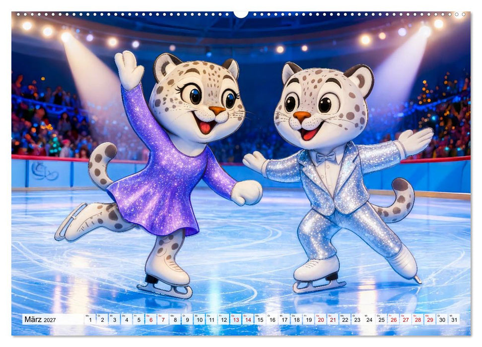 Tierischer Wintersport - Lustige Tiere im Schnee (CALVENDO Wandkalender 2027)