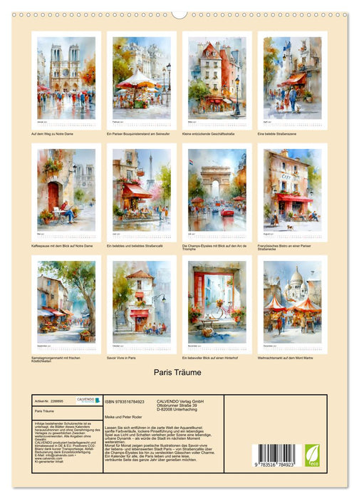 Paris Träume (CALVENDO Premium Wandkalender 2027)