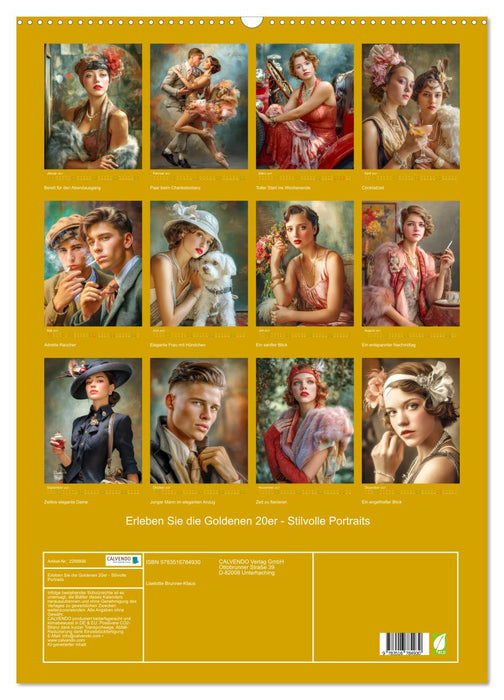 Erleben Sie die Goldenen 20er - Stilvolle Portraits (CALVENDO Wandkalender 2027)