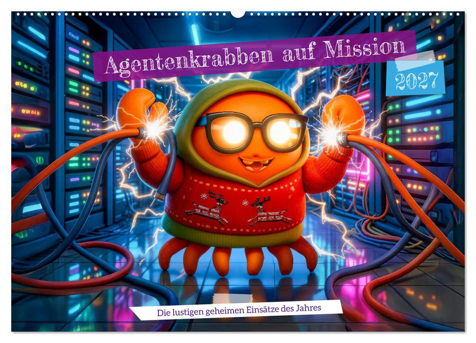 Agentenkrabben auf Mission - Die lustigen geheimen Einsätze des Jahres (CALVENDO Wandkalender 2027)