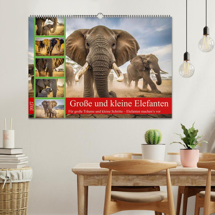 Große und kleine Elefanten (CALVENDO Wandkalender 2027)