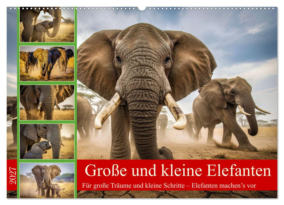 Große und kleine Elefanten (CALVENDO Wandkalender 2027)