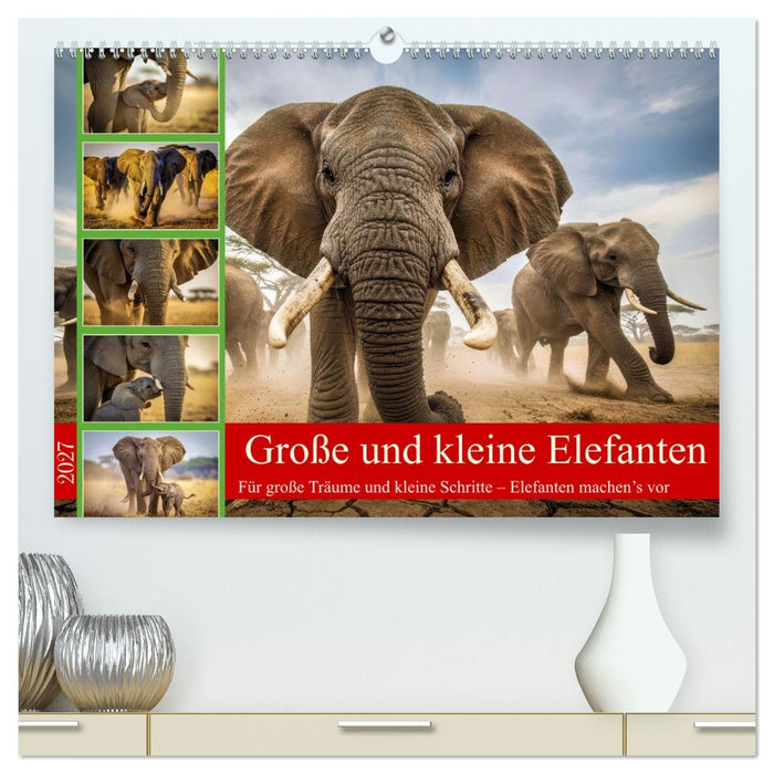 Große und kleine Elefanten (CALVENDO Premium Wandkalender 2027)