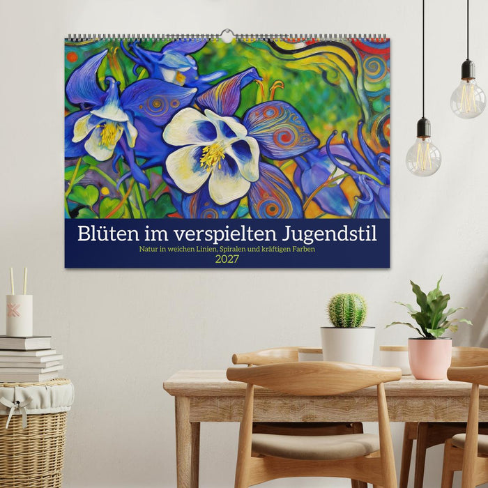 Blüten im verspielten Jugendstil (CALVENDO Wandkalender 2027)