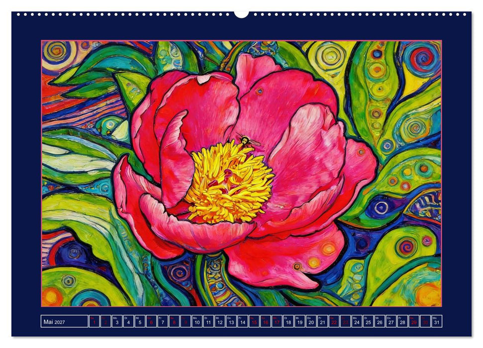 Blüten im verspielten Jugendstil (CALVENDO Wandkalender 2027)