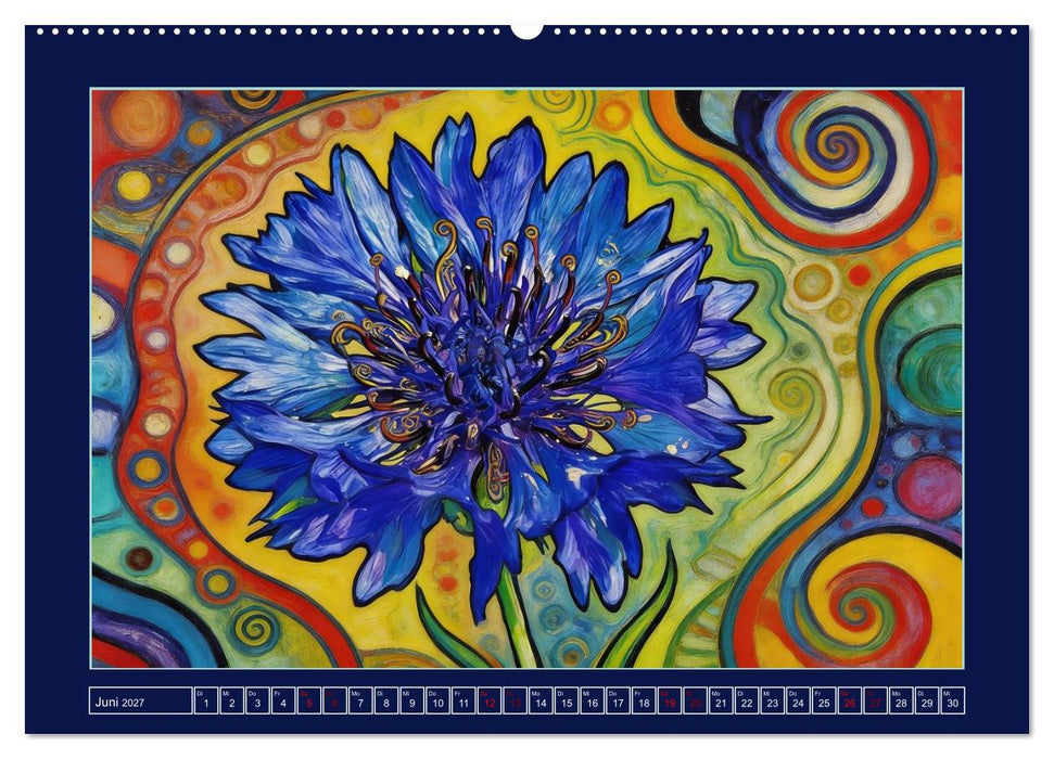 Blüten im verspielten Jugendstil (CALVENDO Wandkalender 2027)