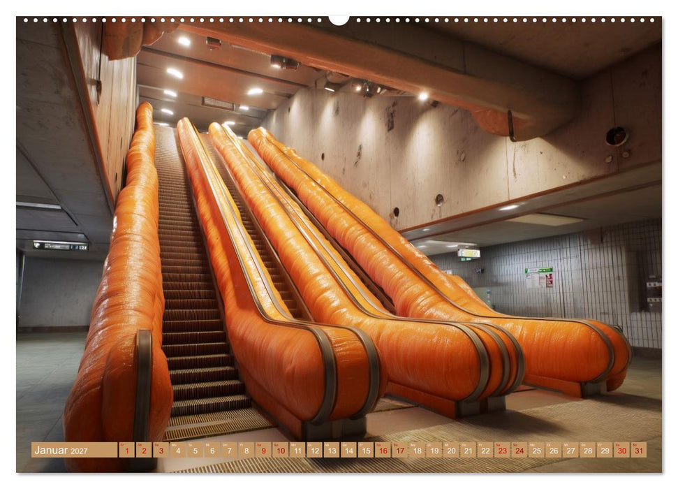Vegitecture. Fotorealistische Visionen architektonischer Details (CALVENDO Wandkalender 2027)