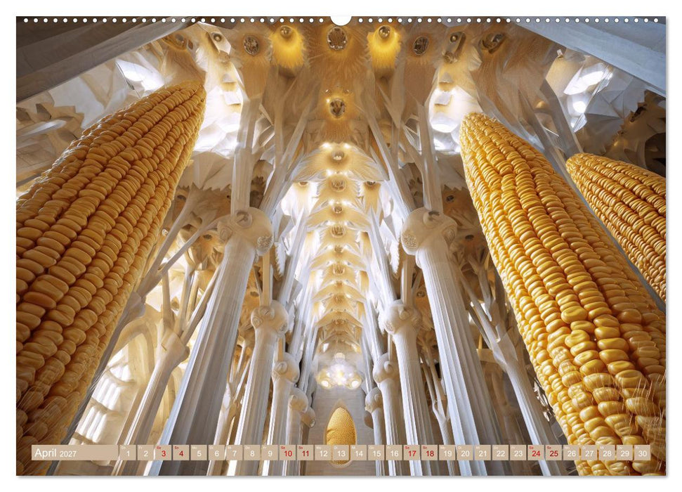 Vegitecture. Fotorealistische Visionen architektonischer Details (CALVENDO Wandkalender 2027)