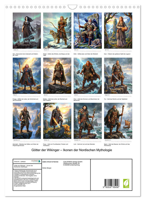 Götter der Wikinger – Ikonen der Nordischen Mythologie (CALVENDO Wandkalender 2027)