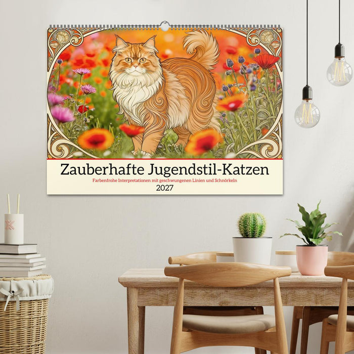Zauberhafte Jugendstil-Katzen (CALVENDO Wandkalender 2027)
