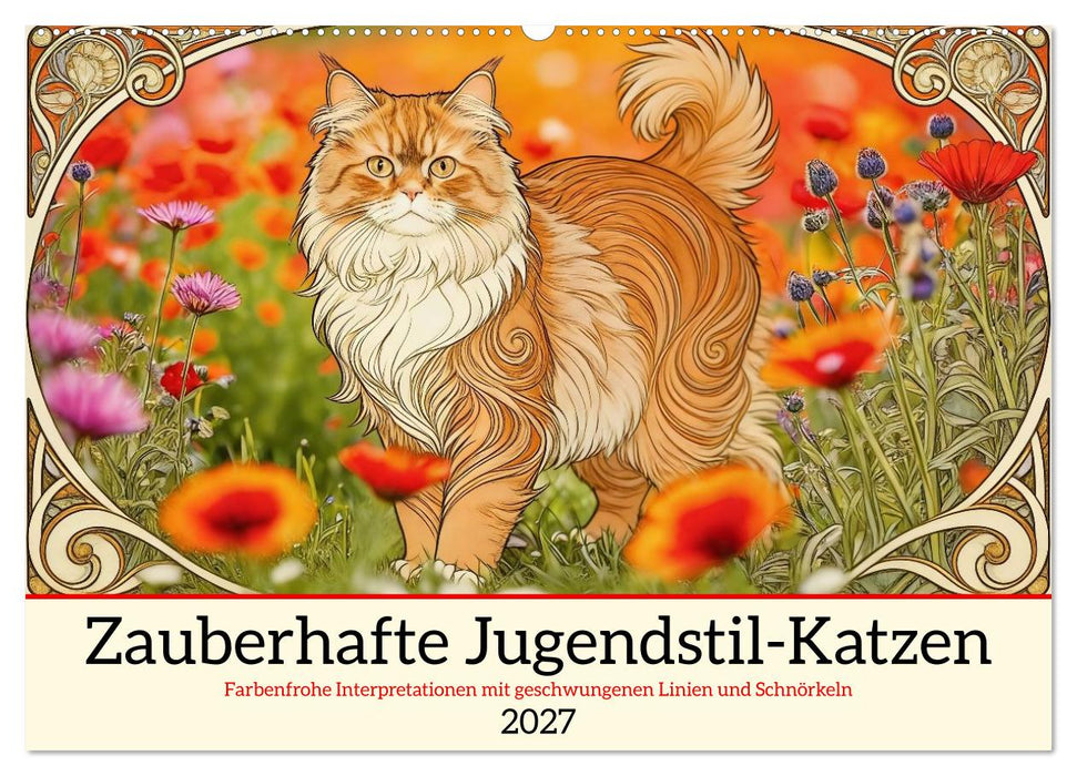 Zauberhafte Jugendstil-Katzen (CALVENDO Wandkalender 2027)