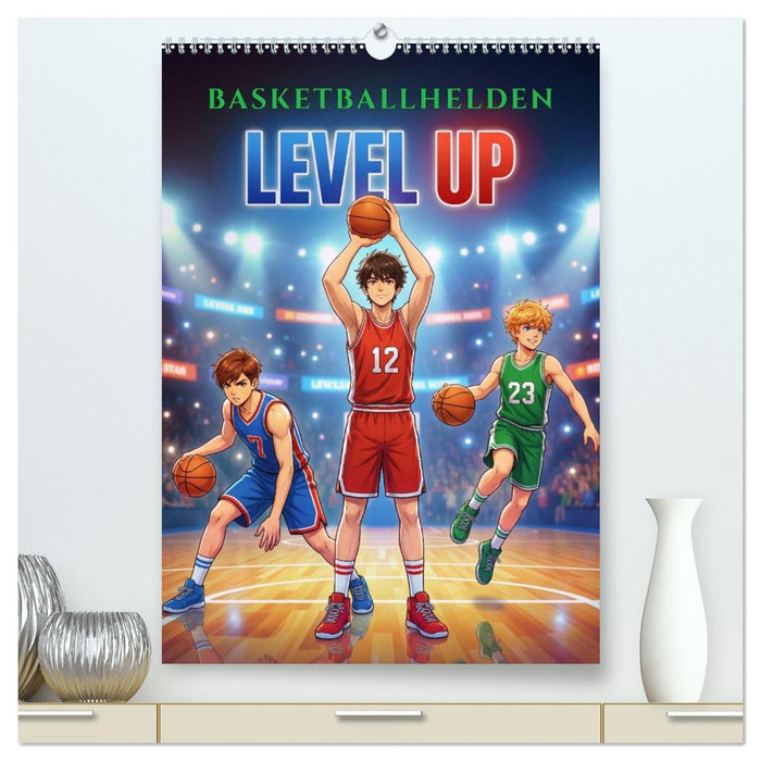 Level Up – Basketballhelden (CALVENDO Premium Wandkalender 2027)