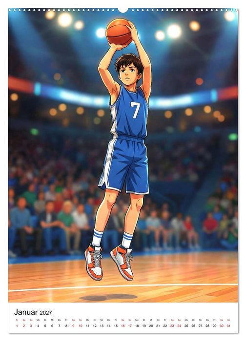 Level Up – Basketballhelden (CALVENDO Premium Wandkalender 2027)
