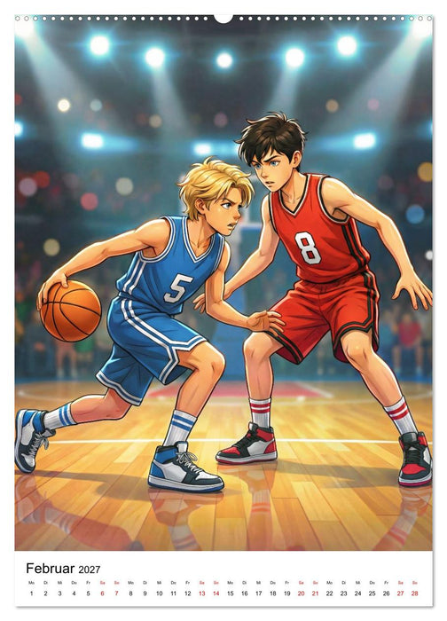 Level Up – Basketballhelden (CALVENDO Premium Wandkalender 2027)