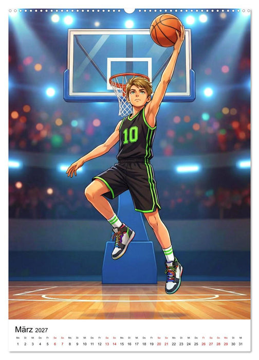 Level Up – Basketballhelden (CALVENDO Premium Wandkalender 2027)